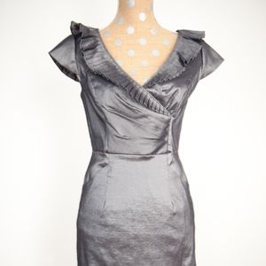Adrianna Papell Silver dress Sz 6